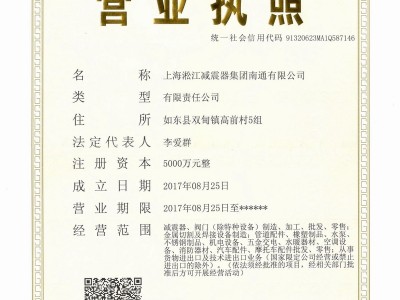 上海淞江减震器集团南通有限公司营业执照